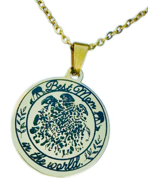Best Mom in the World Double Sided Necklace - Image 3