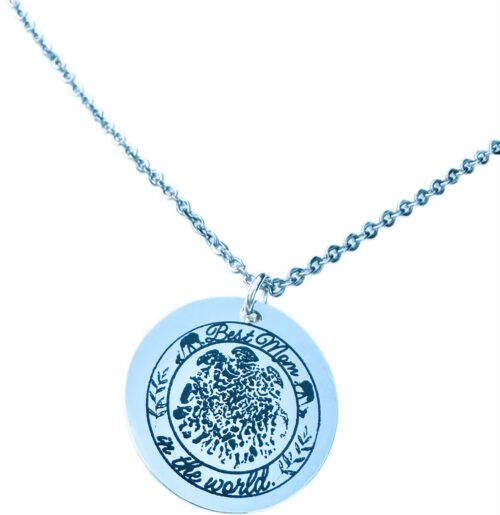 Best Mom in the World Double Sided Necklace - Image 6