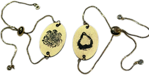 Double Sided Bracelet on Adjustable Chain