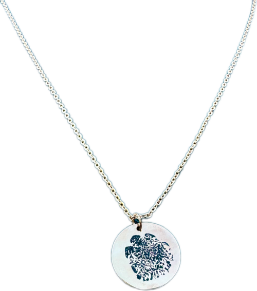 Double Sided Pendant Solo Foot Print and Kiss - Image 4