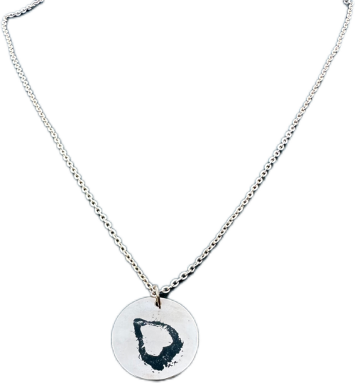 Double Sided Pendant Solo Foot Print and Kiss - Image 3