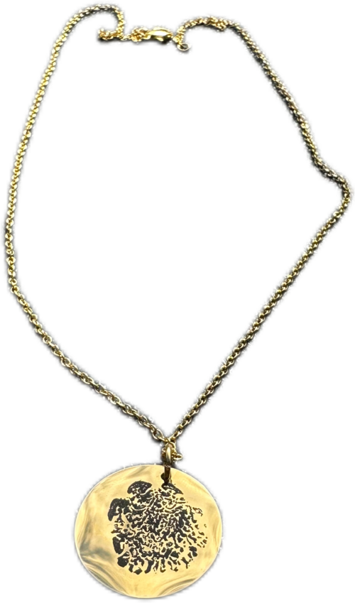 Double Sided Pendant Solo Foot Print and Kiss - Image 2